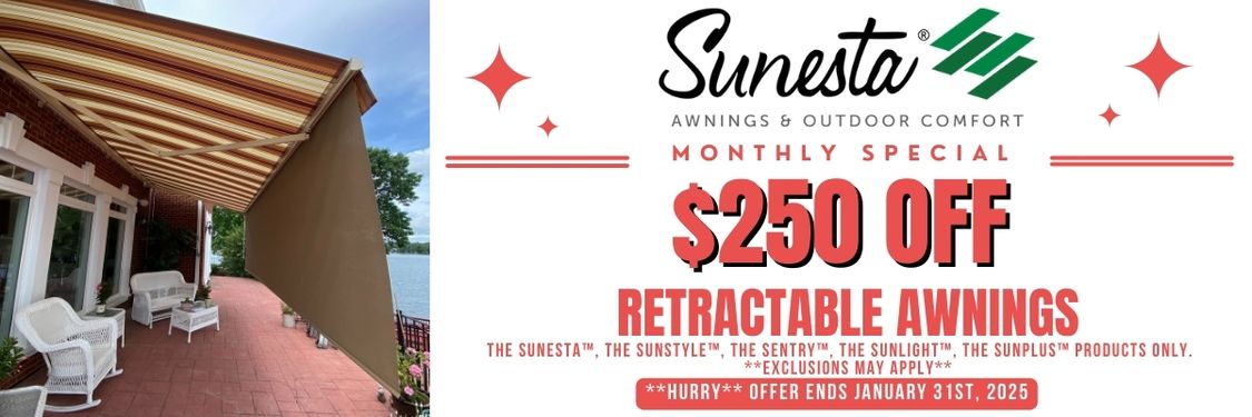 November Sunesta Retractable Awnings. $175 Off!!